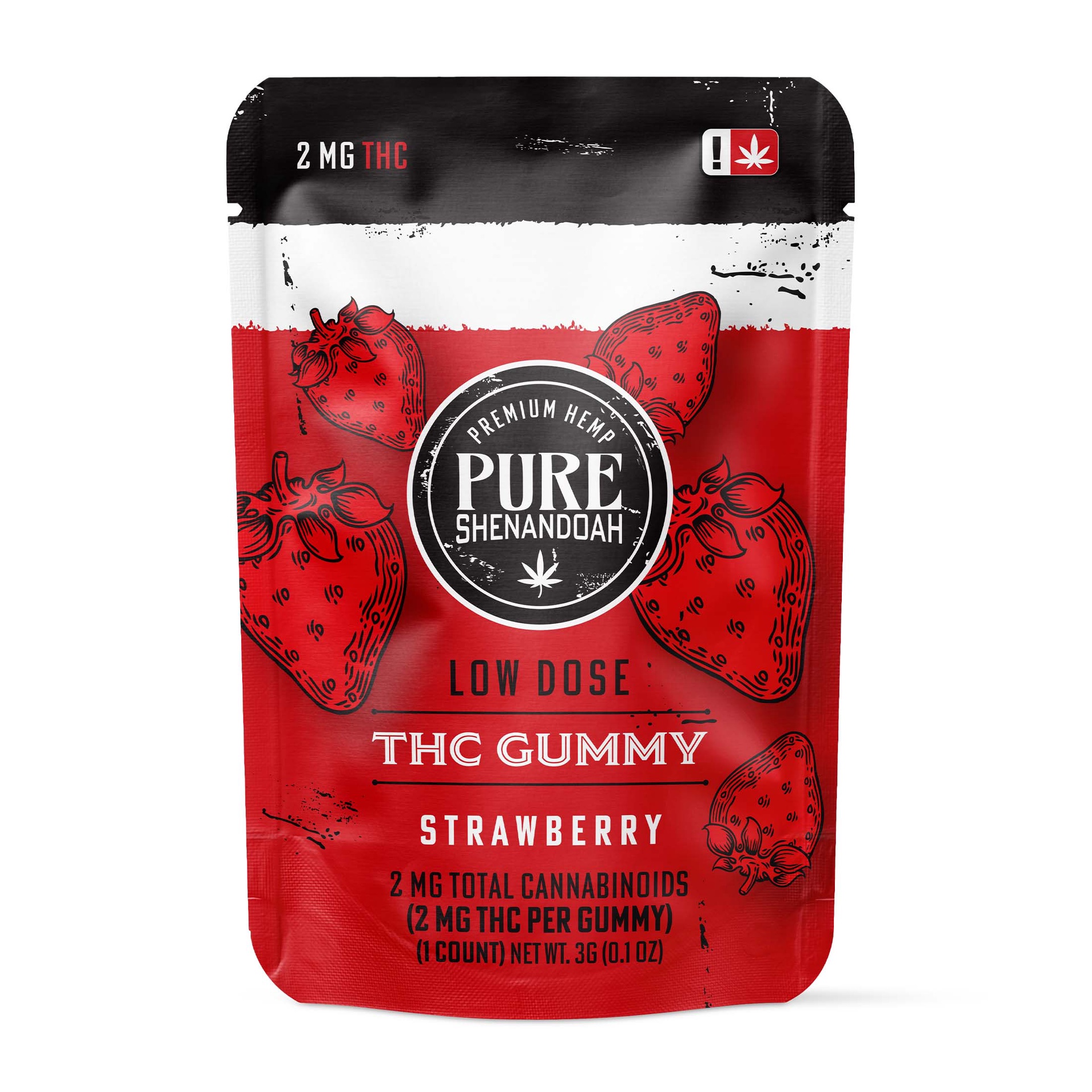 Pure Shenandoah Low Dose THC Gummies 2mg / Blueberry